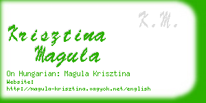 krisztina magula business card